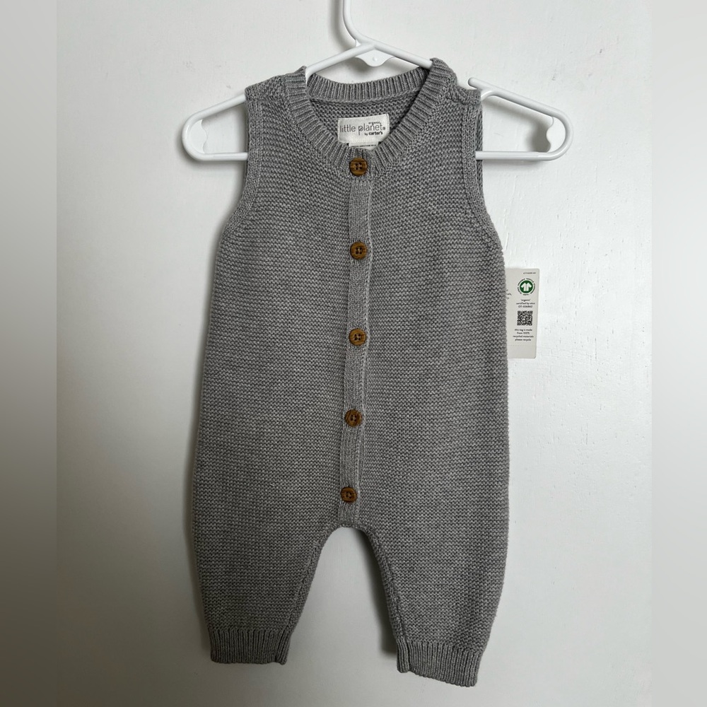NWT 3M Organic Little Planet Button Up Outfit
